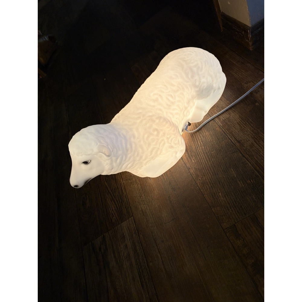 - Vintage Empire Lighted Sheep Lamb Christmas Nativity Blow Mold